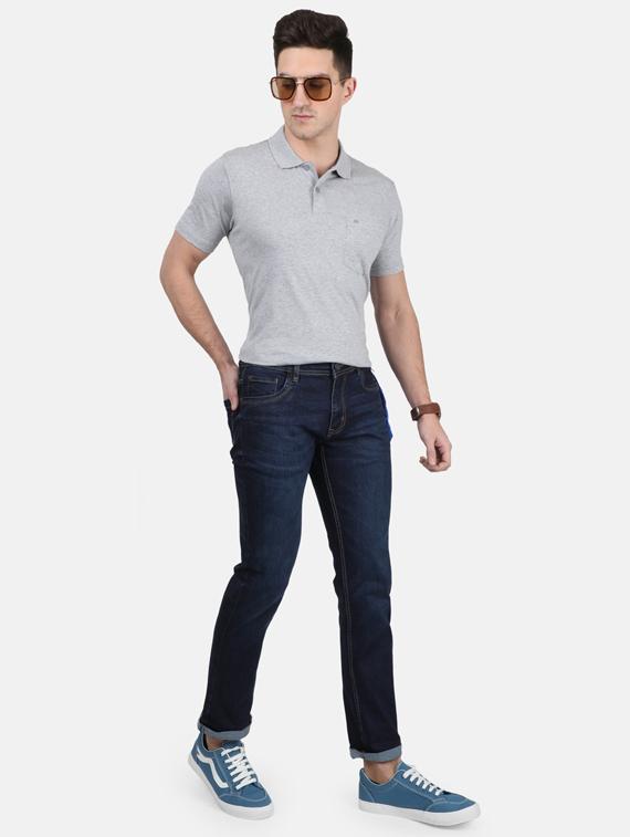 navy blue light washed denim jeans - 17619528 - Zoom Image - 4
