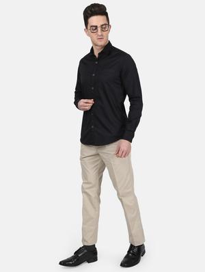 black solid casual shirt - 17619531 - Standard Image - 4