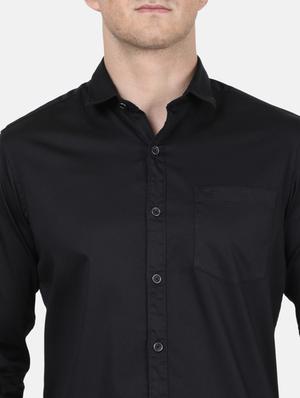 black solid casual shirt - 17619531 - Standard Image - 5