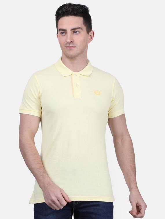 yellow solid polo t-shirt - 17619548 - Zoom Image - 1