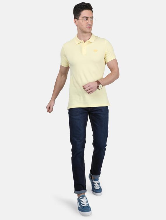 yellow solid polo t-shirt - 17619548 - Zoom Image - 4