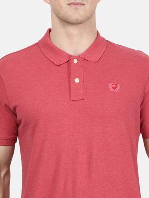 red solid polo t-shirt - 17619549 - Standard Image - 5