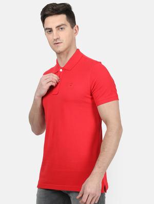 red solid polo t-shirt - 17619551 - Standard Image - 2