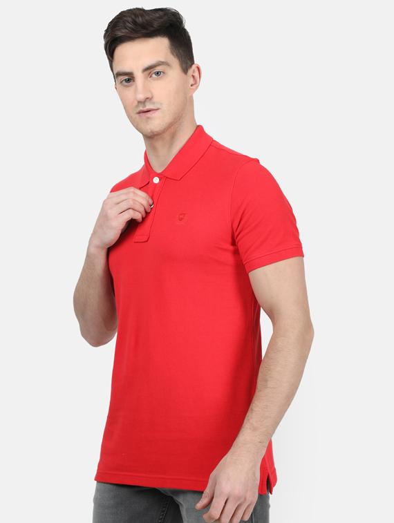 red solid polo t-shirt - 17619551 - Zoom Image - 2