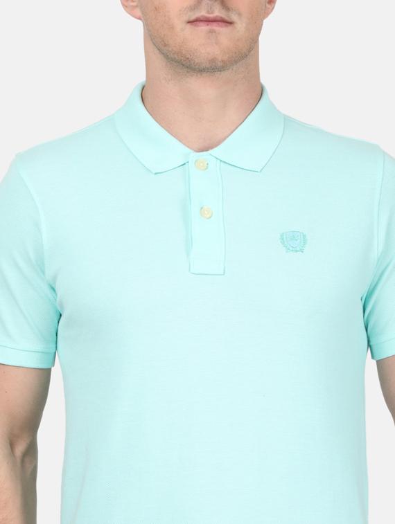 blue solid polo t-shirt - 17619552 - Zoom Image - 5