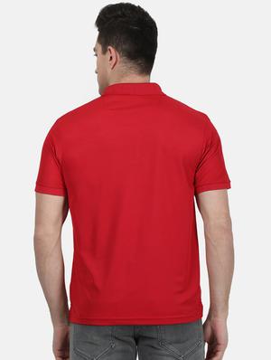 red solid polo t-shirt - 17619555 - Standard Image - 3
