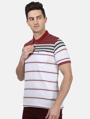 white striped polo t-shirt - 17619579 - Standard Image - 2