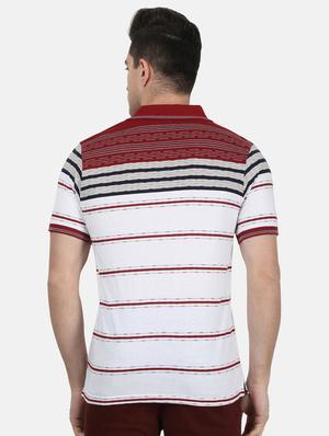 white striped polo t-shirt - 17619579 - Standard Image - 3