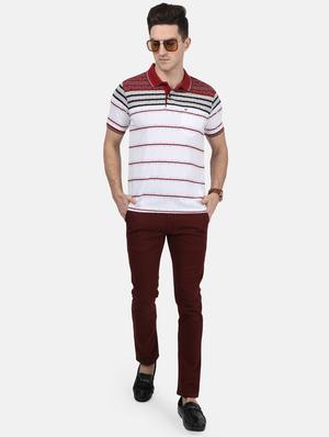 white striped polo t-shirt - 17619579 - Standard Image - 4