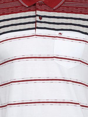 white striped polo t-shirt - 17619579 - Standard Image - 5