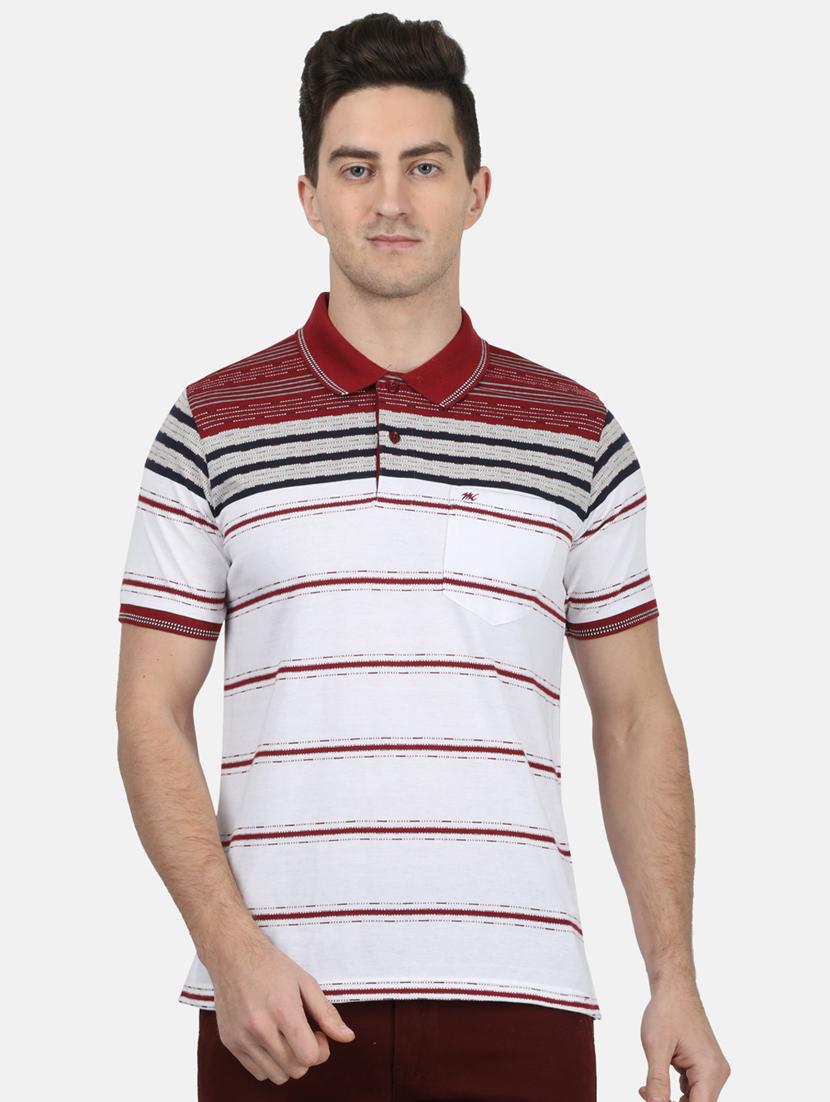 white striped polo t-shirt - 17619579 - Zoom Image - 1