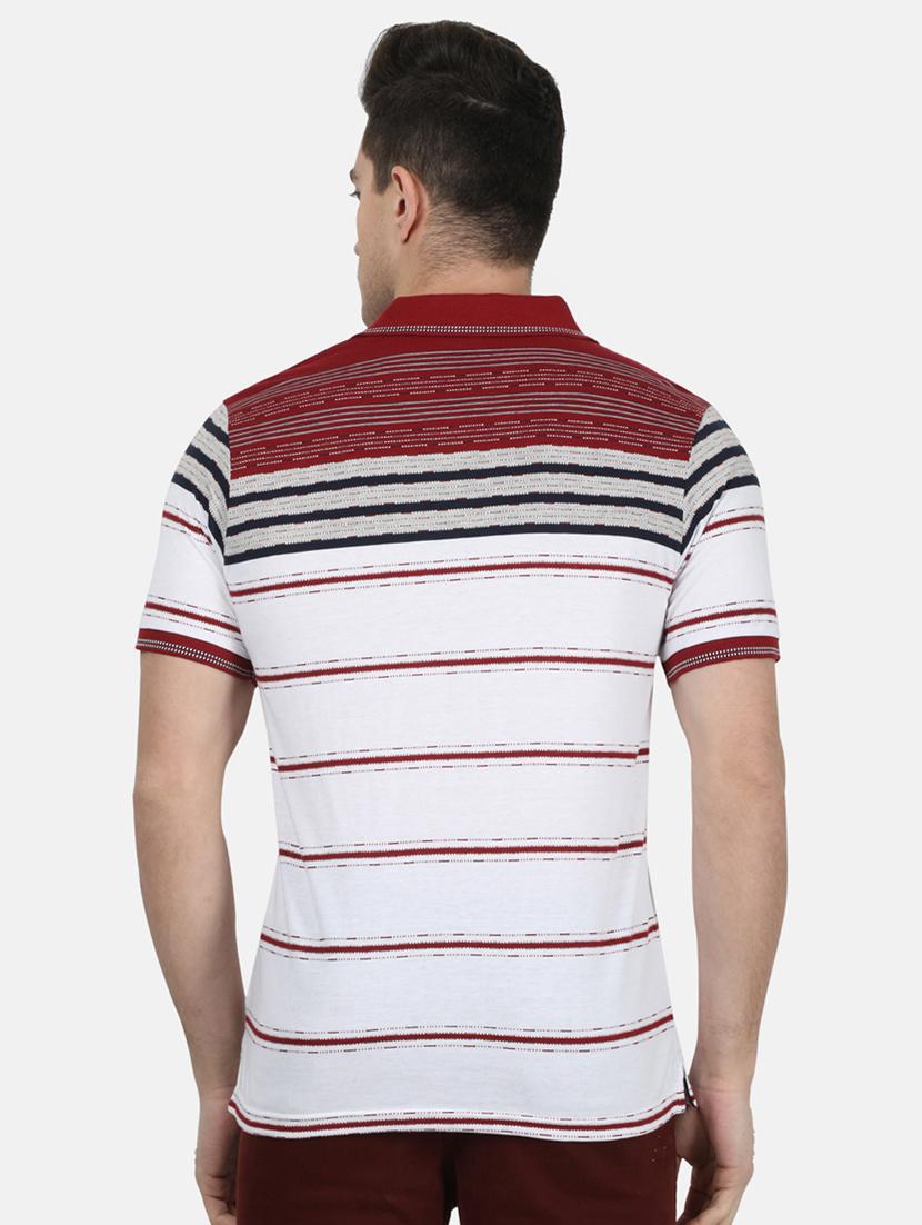 white striped polo t-shirt - 17619579 - Zoom Image - 3
