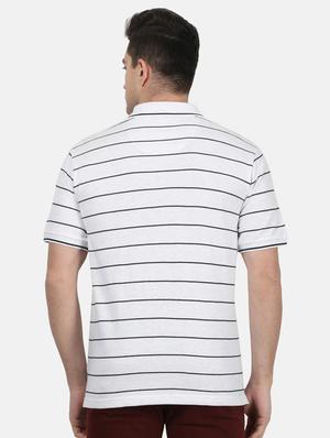 white striped polo t-shirt - 17619585 - Standard Image - 3