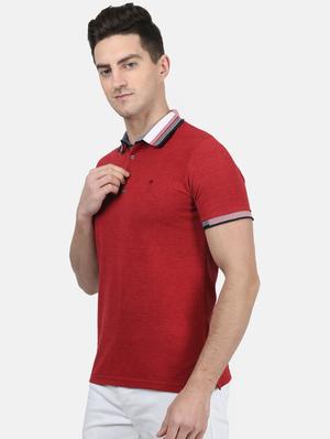 red solid polo t-shirt - 17619607 - Standard Image - 2