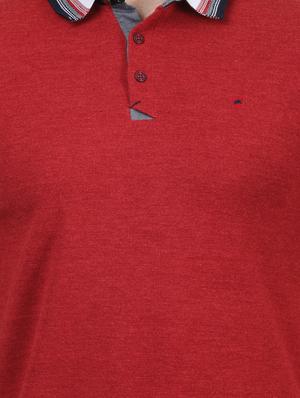 red solid polo t-shirt - 17619607 - Standard Image - 5