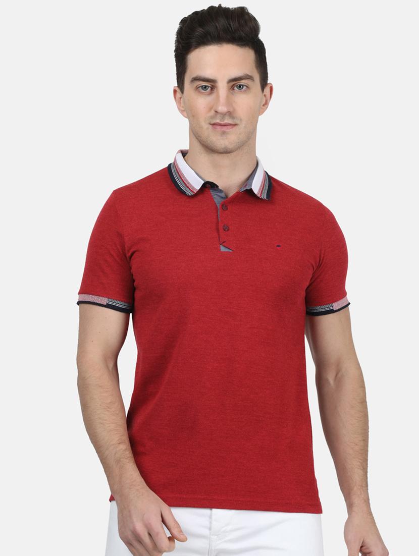 red solid polo t-shirt - 17619607 - Zoom Image - 1