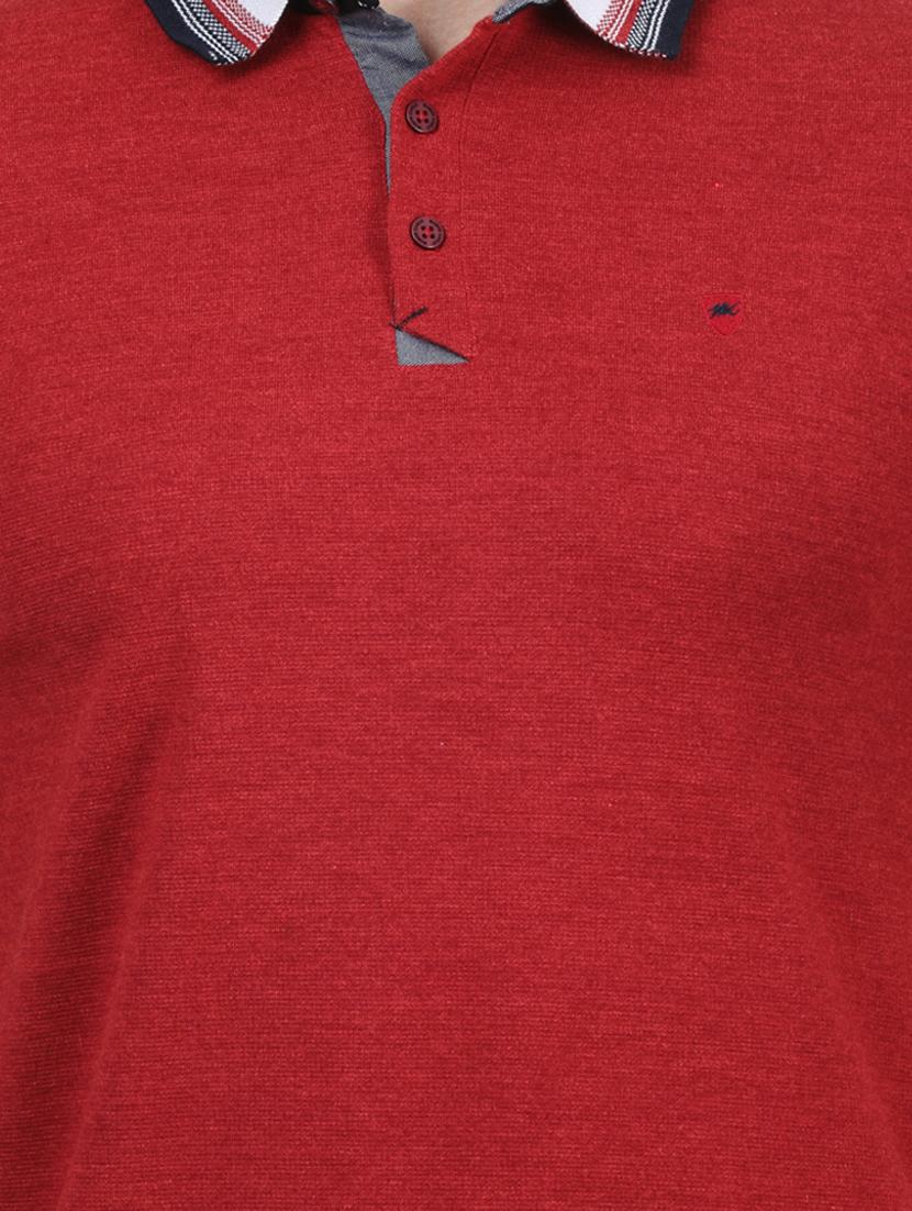 red solid polo t-shirt - 17619607 - Zoom Image - 5