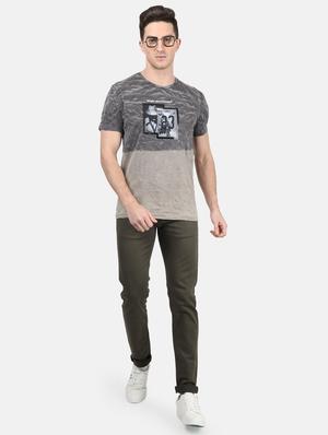 brown printed ombre t-shirt - 17619615 - Standard Image - 4