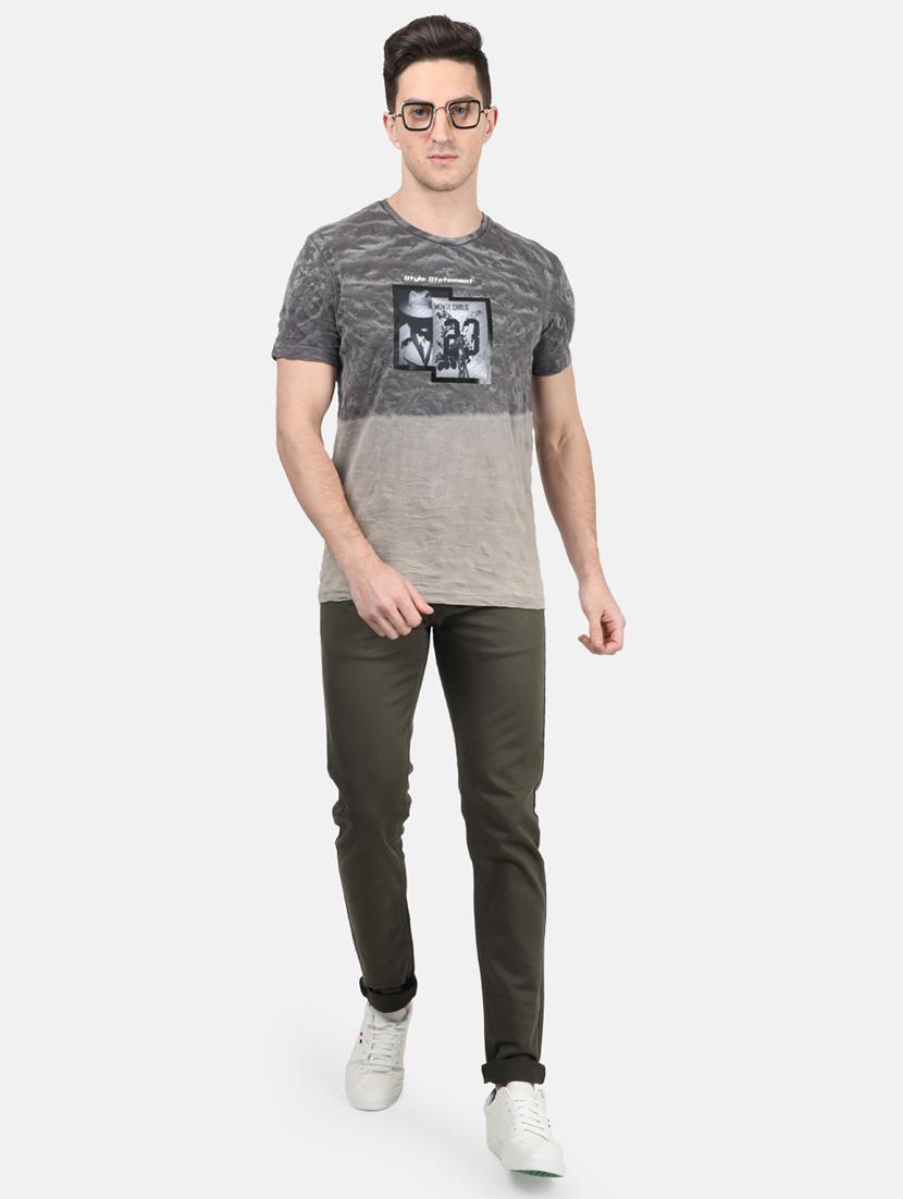 brown printed ombre t-shirt - 17619615 - Zoom Image - 4