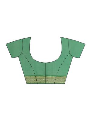 green georgette banarasi saree with blouse - 17619715 - Standard Image - 3