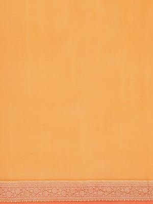 orange georgette banarasi saree with blouse - 17619718 - Standard Image - 6