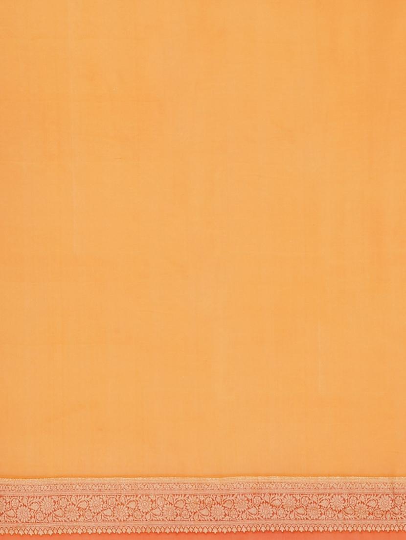 orange georgette banarasi saree with blouse - 17619718 - Zoom Image - 6