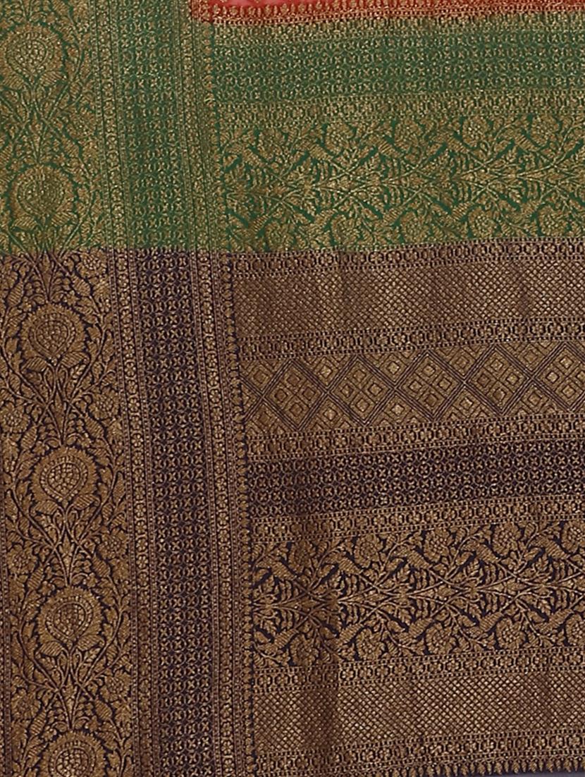 maroon georgette banarasi saree with blouse - 17619727 - Zoom Image - 6