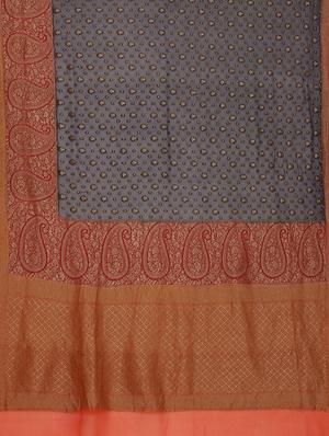 blue georgette banarasi saree with blouse - 17619729 - Standard Image - 6