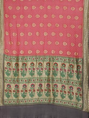 purple georgette banarasi saree with blouse - 17619733 - Standard Image - 6