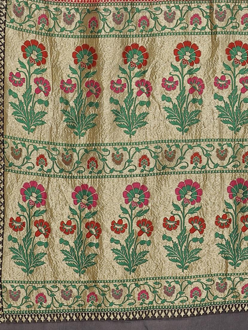 purple georgette banarasi saree with blouse - 17619733 - Zoom Image - 4