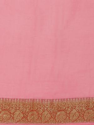 pink georgette banarasi saree with blouse - 17619737 - Standard Image - 5