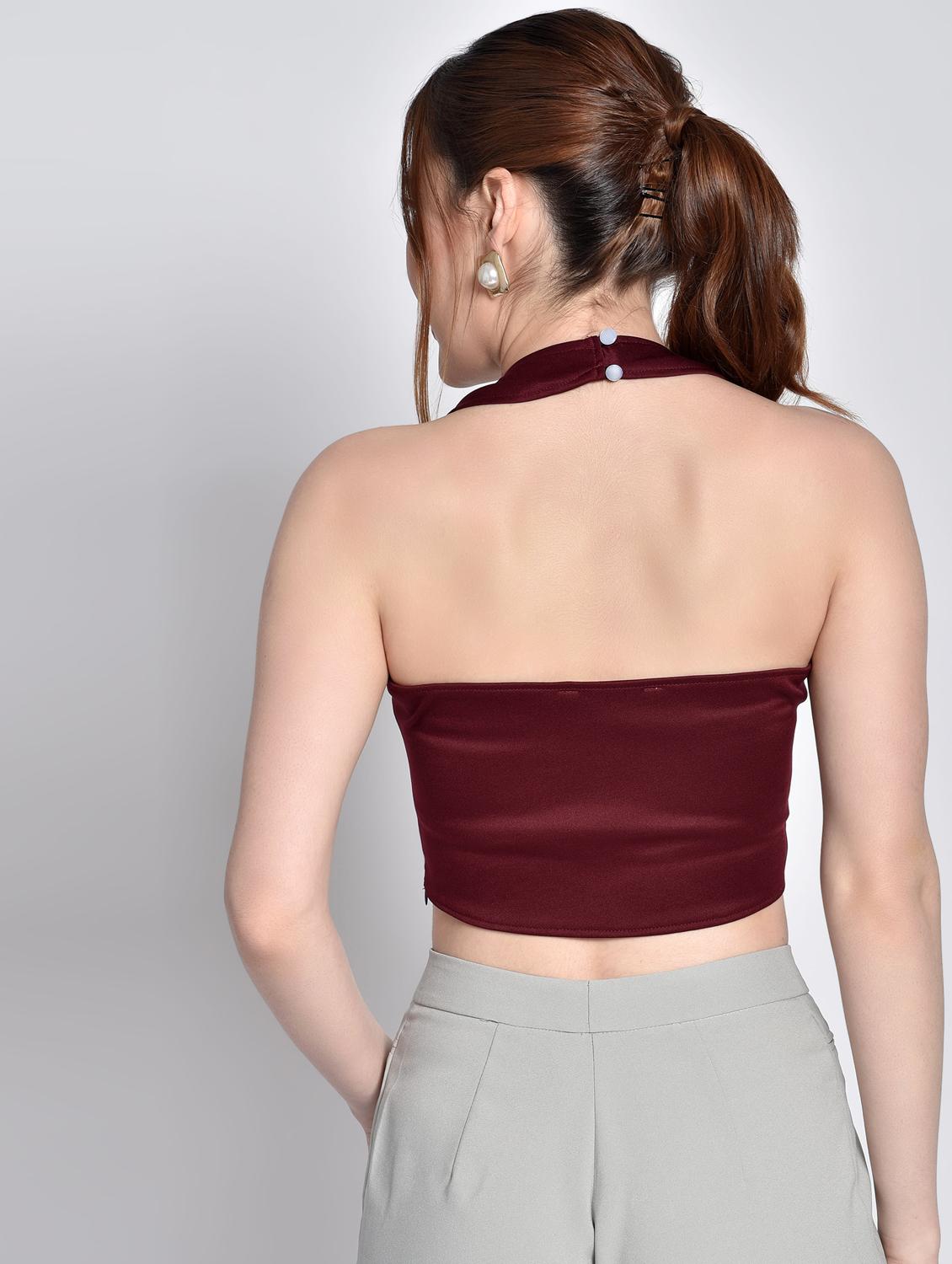 halter neck crop top - 17619881 - Zoom Image - 3