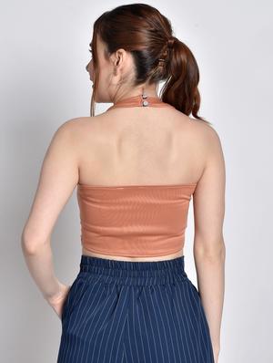 halter neck crop top - 17619882 - Standard Image - 3