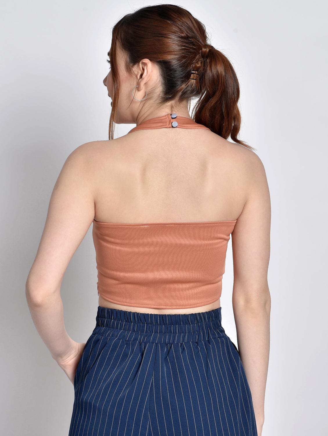 halter neck crop top - 17619882 - Zoom Image - 3