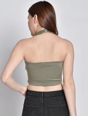 halter neck crop top - 17619883 - Standard Image - 3
