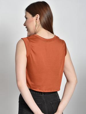round neck solid top - 17619893 - Standard Image - 3