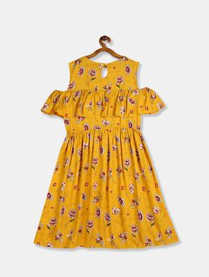 yellow viscose frock - 17620053 - Standard Image - 2