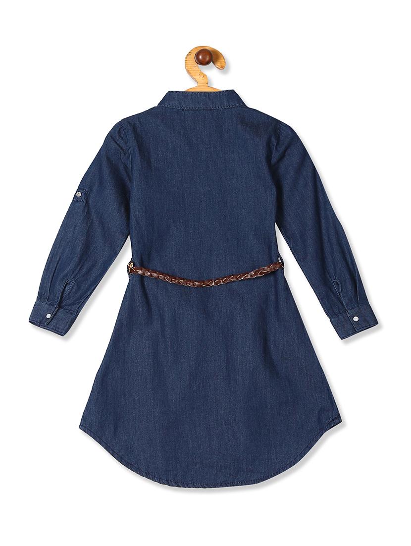 blue embroidered frock - 17620166 - Zoom Image - 2