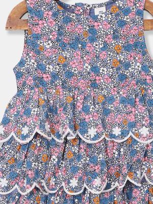 blue floral frock - 17620209 - Standard Image - 3