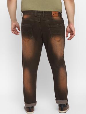 brown heavy washed denim jeans - 17620319 - Standard Image - 4