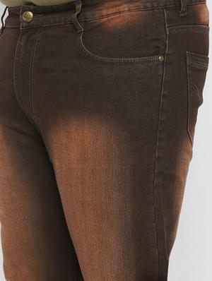brown heavy washed denim jeans - 17620319 - Standard Image - 6