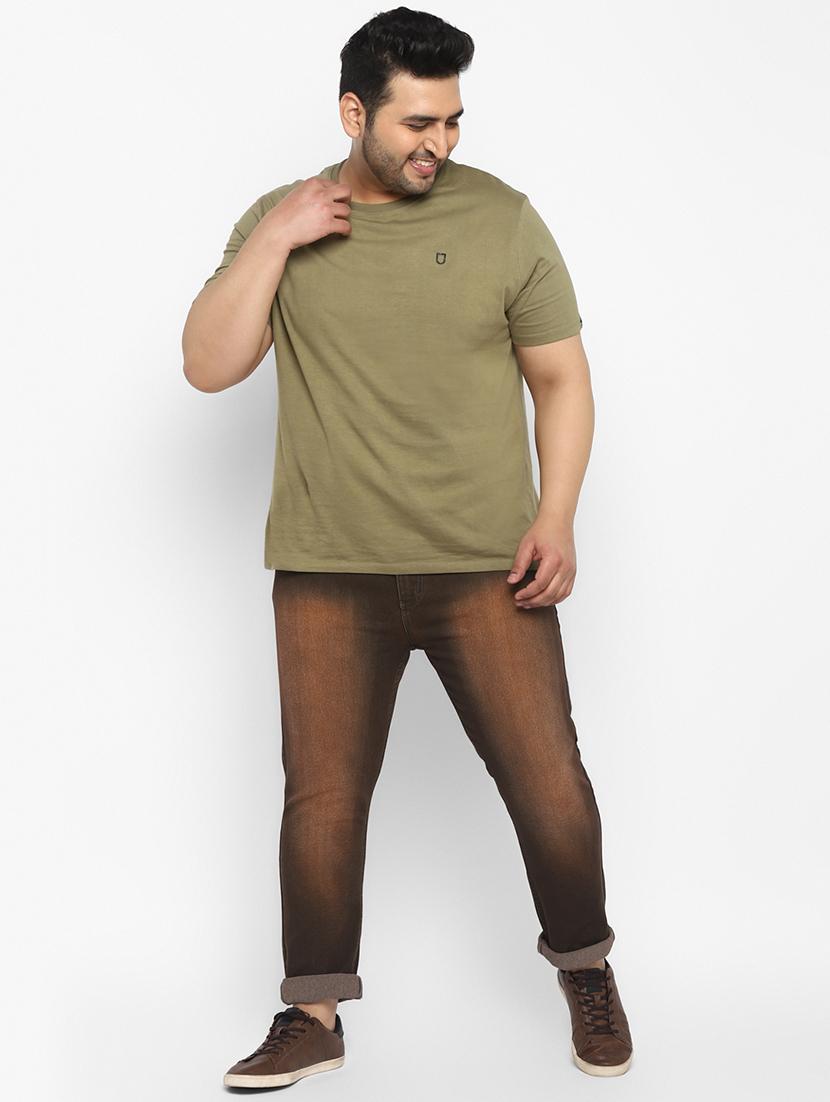 brown heavy washed denim jeans - 17620319 - Zoom Image - 5