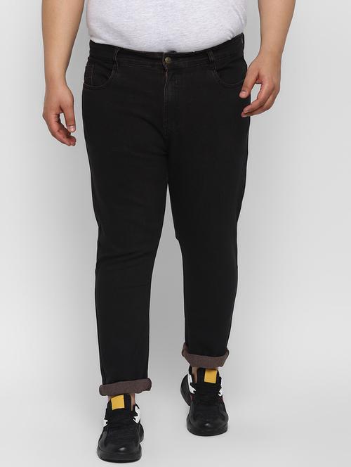 brown plain denim jeans - 17620325 - Standard Image - 1