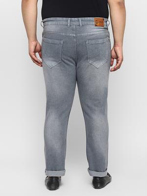 grey light washed slashed knee denim jeans - 17620330 - Standard Image - 4
