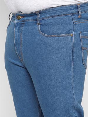 blue light washed denim jeans - 17620332 - Standard Image - 6