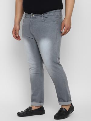 grey heavy washed denim jeans - 17620334 - Standard Image - 2