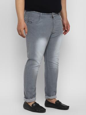 grey heavy washed denim jeans - 17620334 - Standard Image - 3