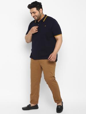 plus brown solid chinos - 17620353 - Standard Image - 5