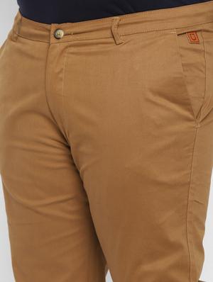plus brown solid chinos - 17620353 - Standard Image - 6