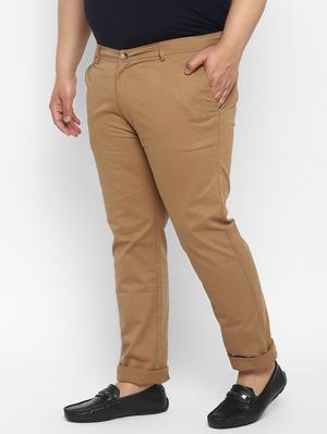 plus khaki solid chinos - 17620354 - Standard Image - 3
